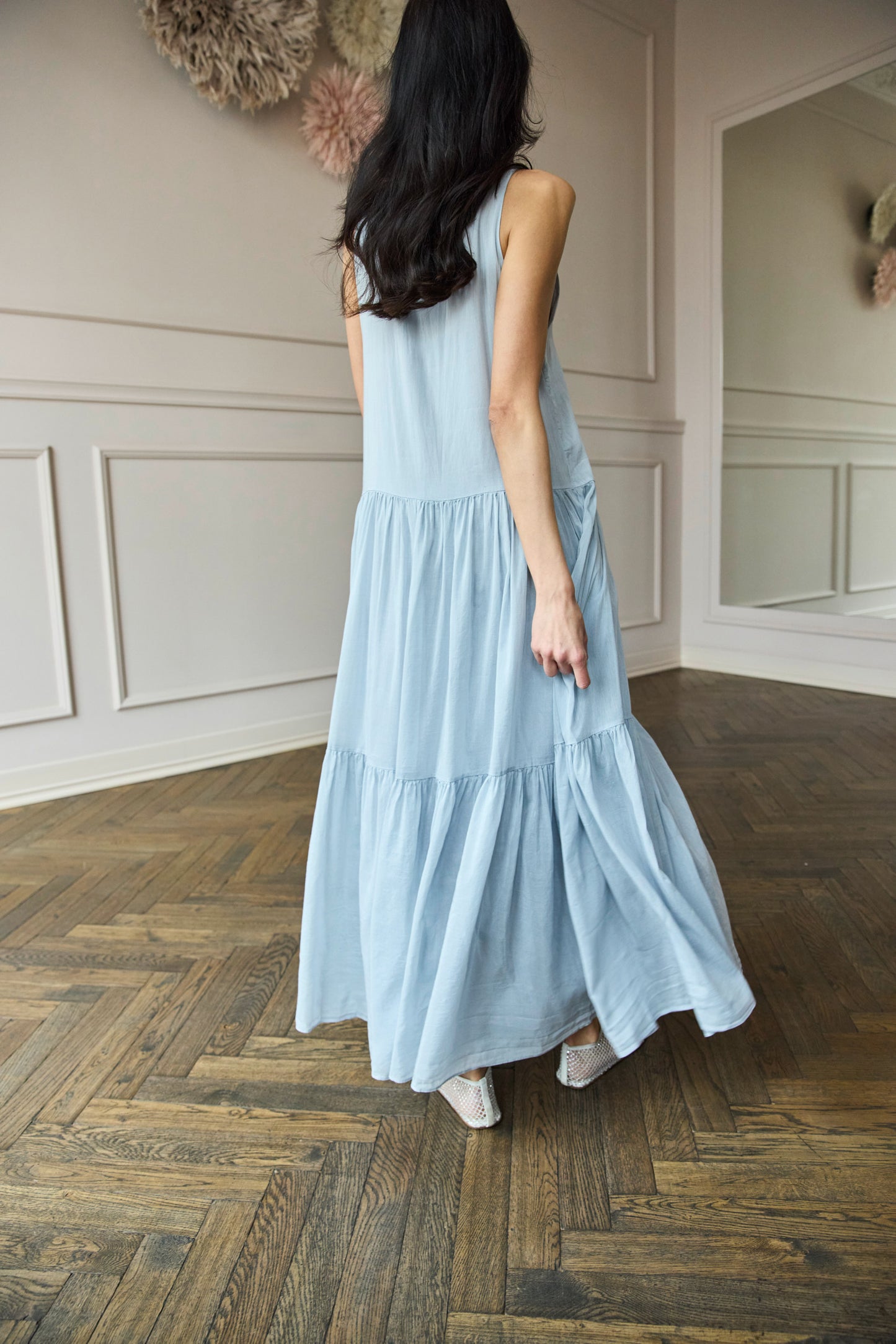 
                  
                    April First Berlin Roberto Collina Cotton Voile Dress Sky Blue
                  
                