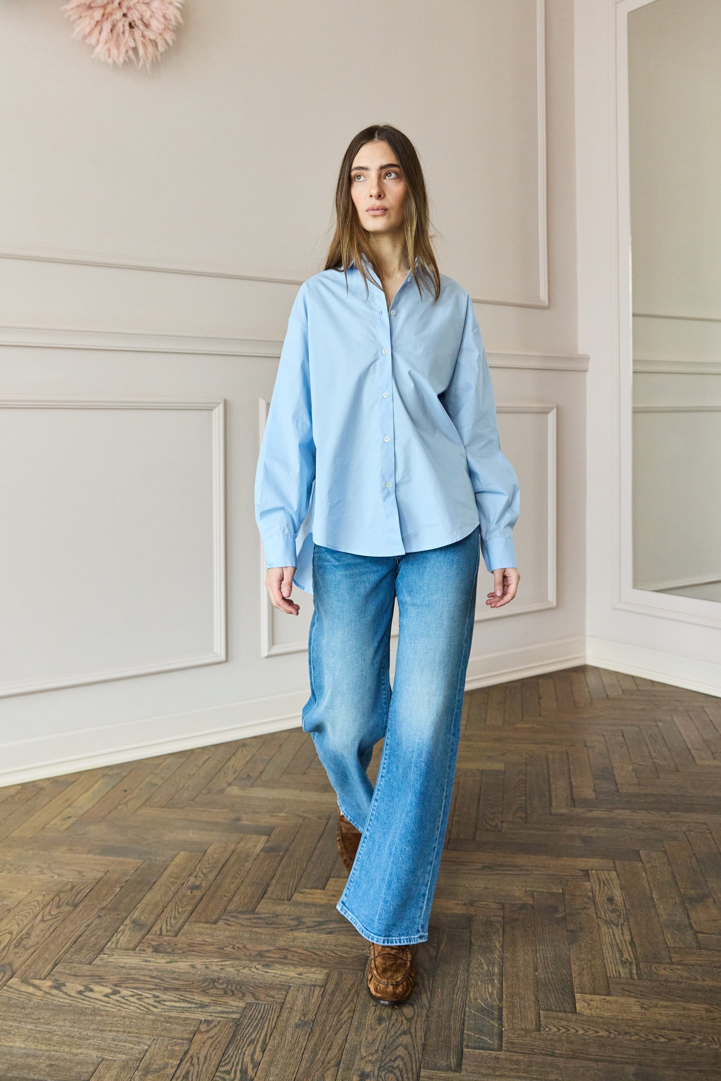 
                  
                    April First Berlin Roberto Collina Oversized Poplin Shirt Blue
                  
                