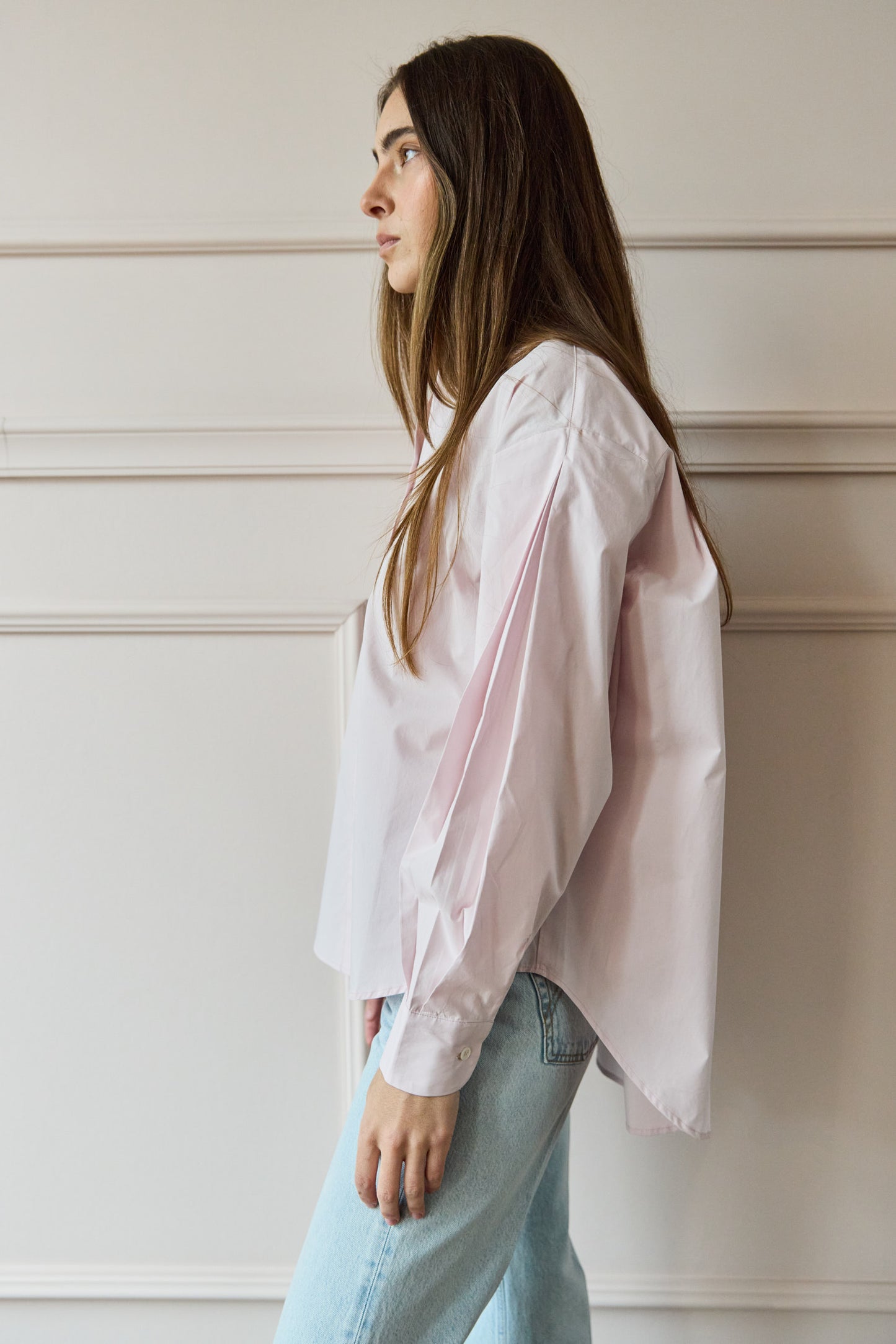 April First Berlin Roberto Collina Oversized Poplin Shirt Rosa 