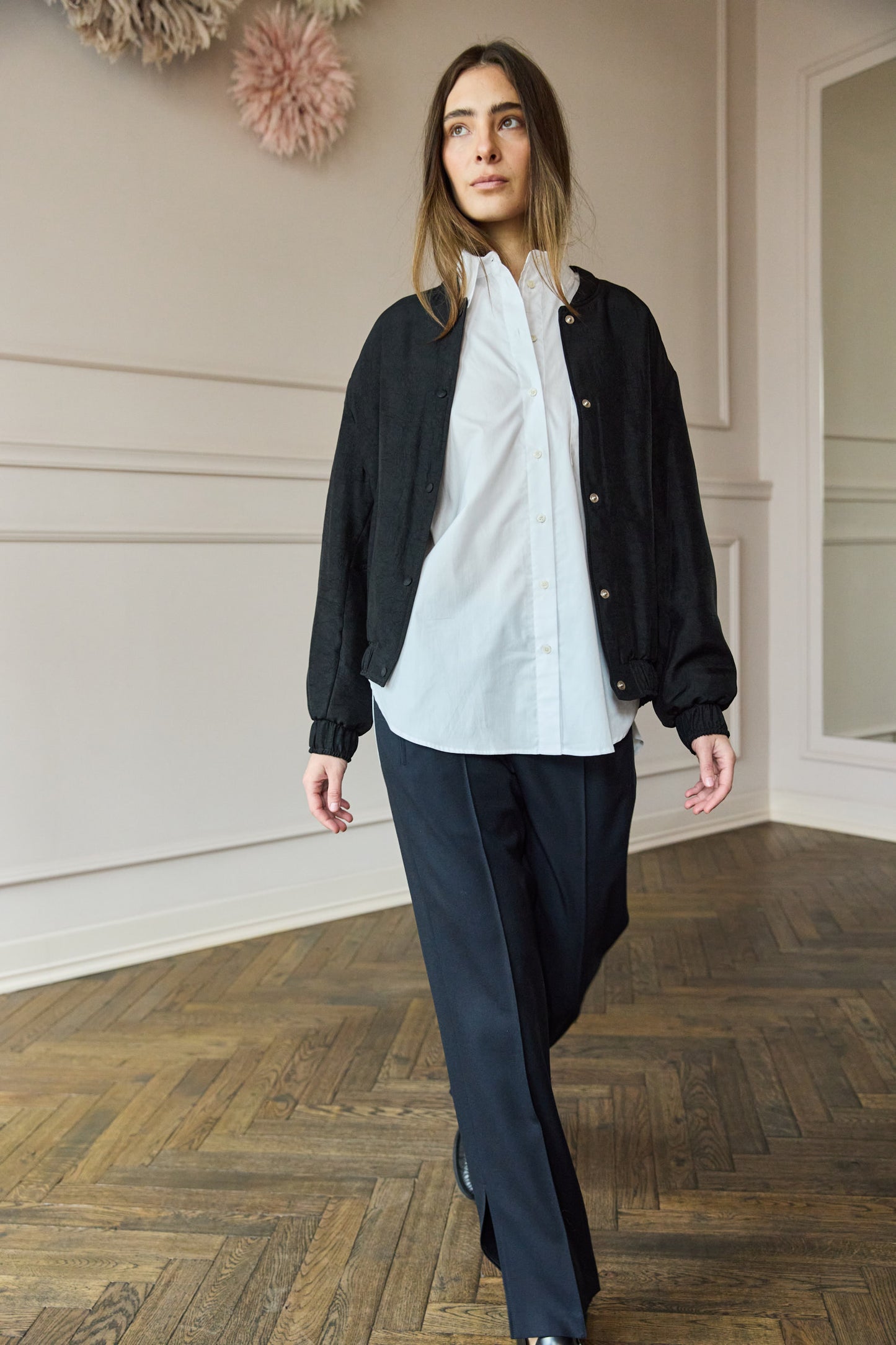 April First Berlin Roseanna Paris Teddy Bomber Jacket Black