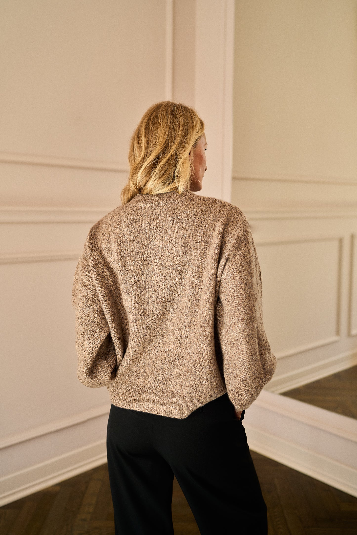 
                  
                    April First Berlin Soft Goat Marled Relaxed Fit Crewneck Brown Melange
                  
                