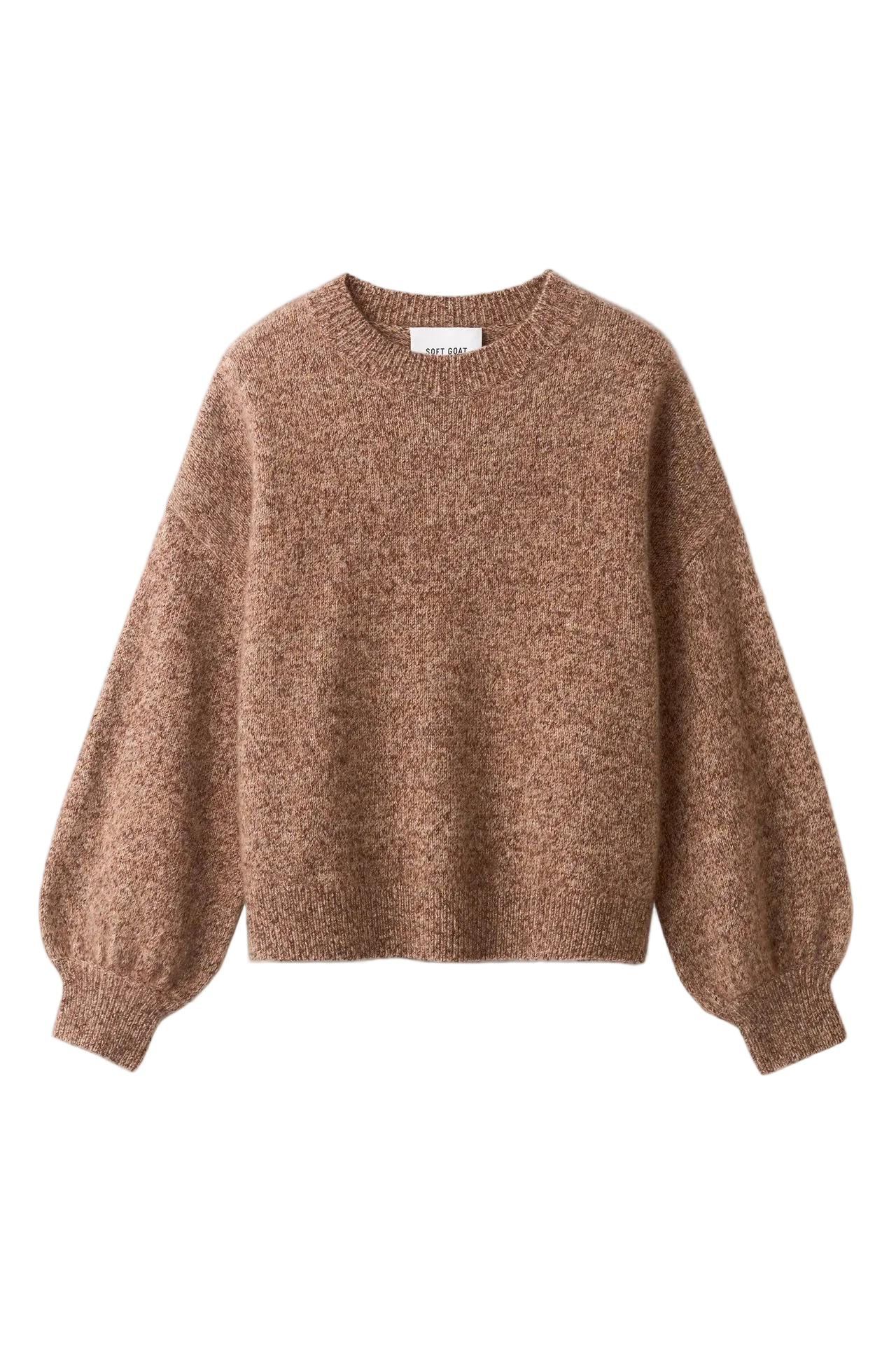 
                  
                    April First Berlin Soft Goat Marled Relaxed Fit Crewneck Brown Melange
                  
                