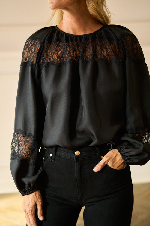 Silk Blouse Black