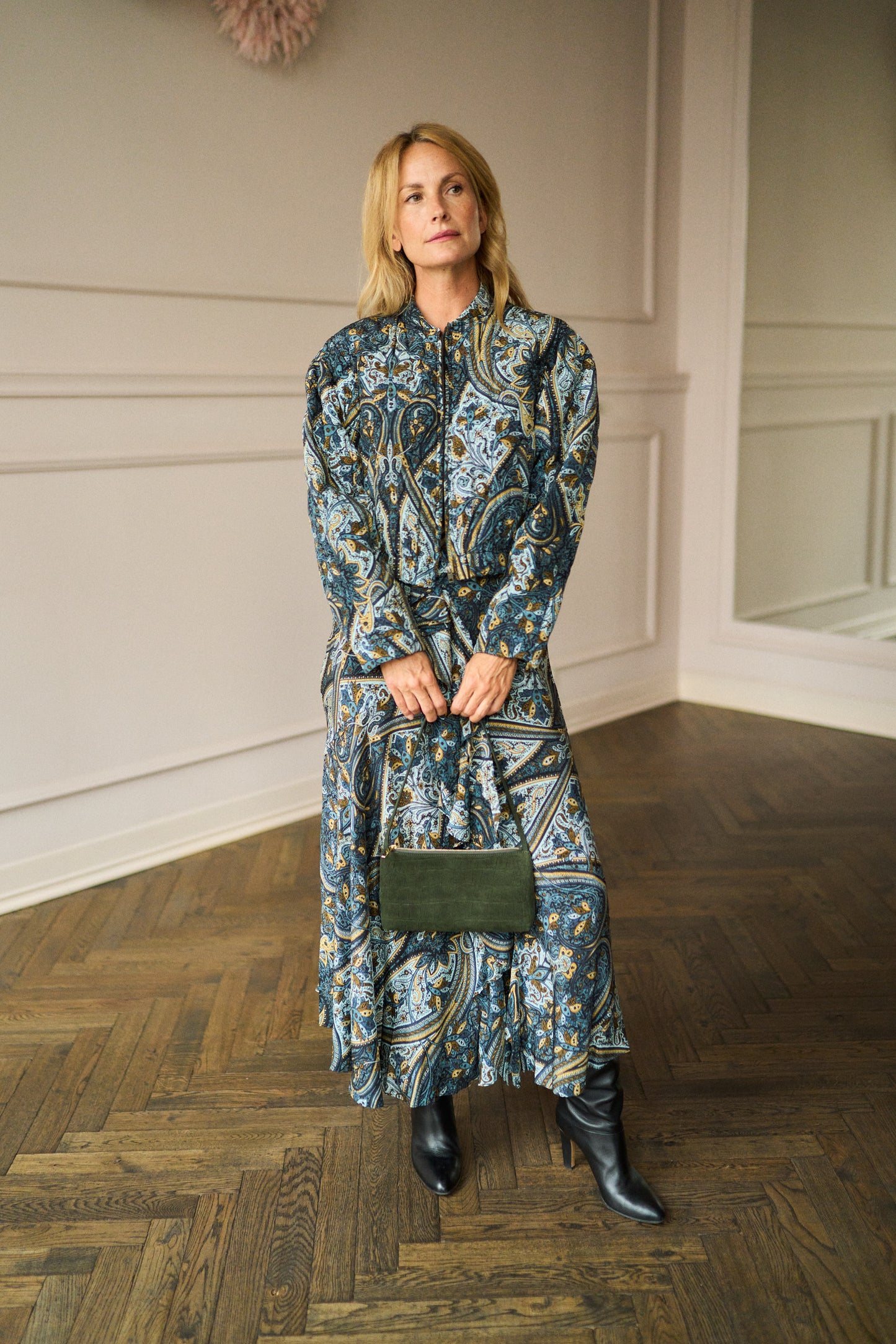 
                  
                    April First Berlin Ulla Johnson Yara Silk Jacket Prussian Blue
                  
                