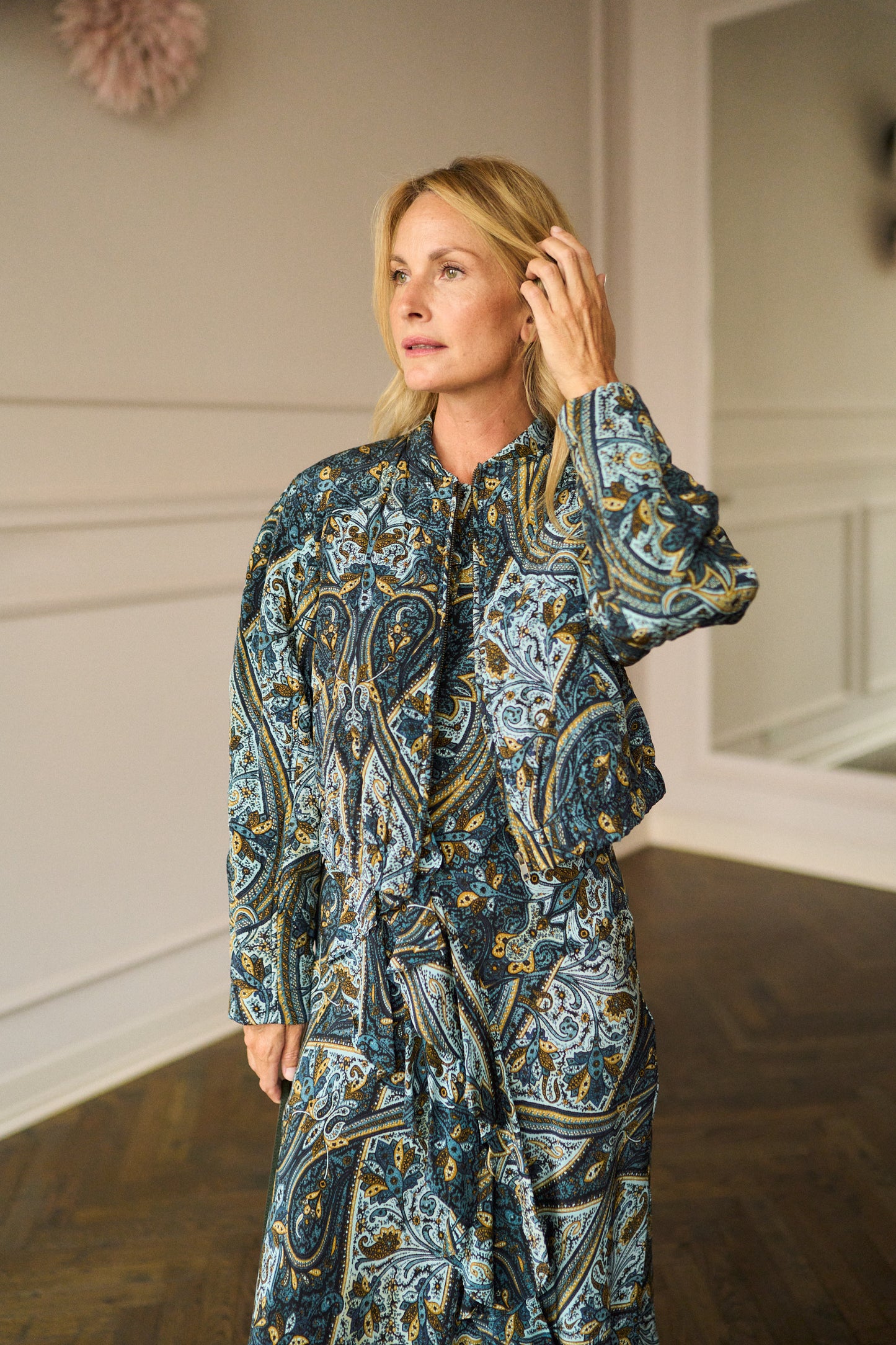 
                  
                    April First Berlin Ulla Johnson Yara Silk Jacket Prussian Blue
                  
                