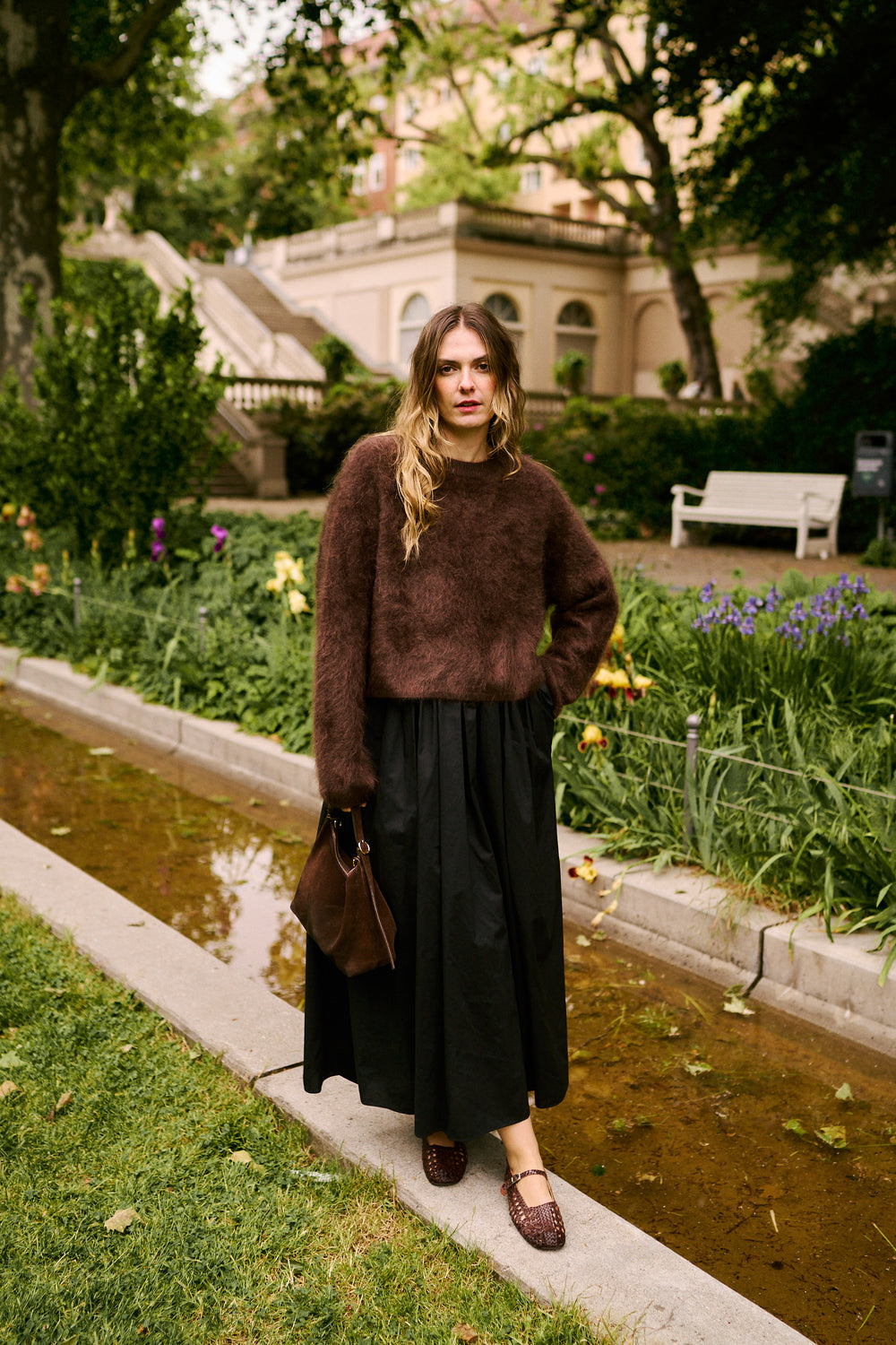 Brushed Cashmere Knit Chocolate