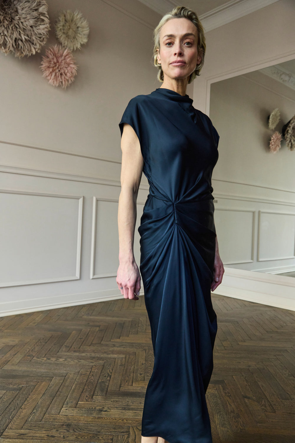 A.L.C. Alma Midi Dress Midnight