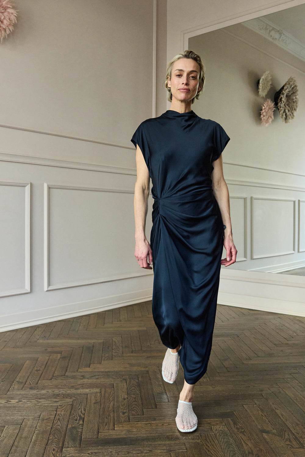 A.L.C. Alma Midi Dress Midnight