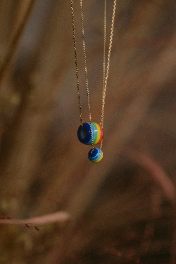 14k Gold Rainbow Necklace