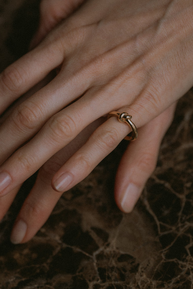 
                  
                    Made to Order | April First 14k Gold Knot Ring
                  
                