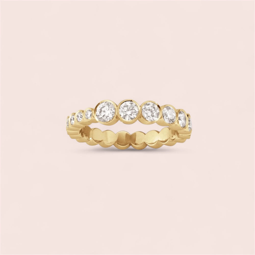 Made to Order | April First 14k Gold Bezel Ombre Ring