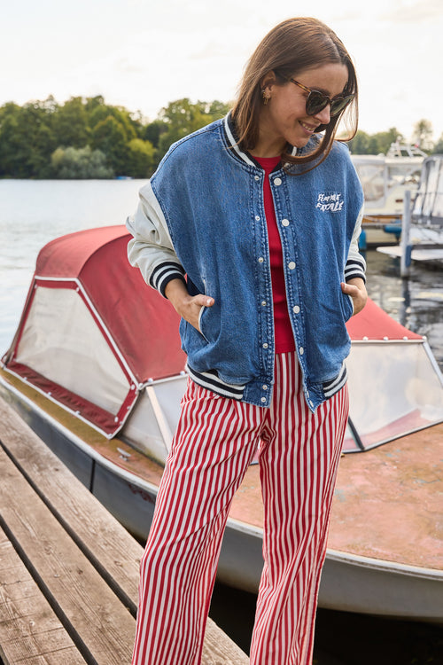 Denim Varsity Jacket