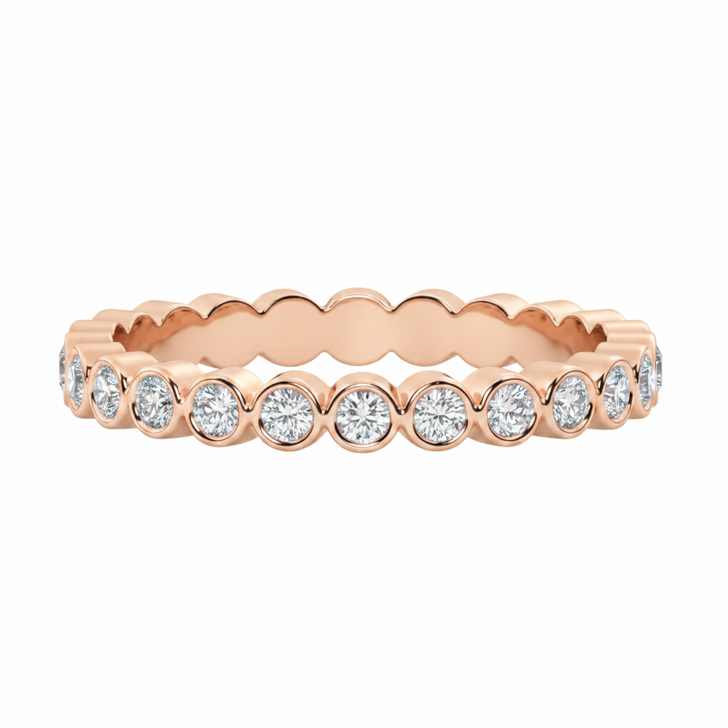 
                  
                    Made to Order | April First 14k Gold Bezel Eternity Ring
                  
                