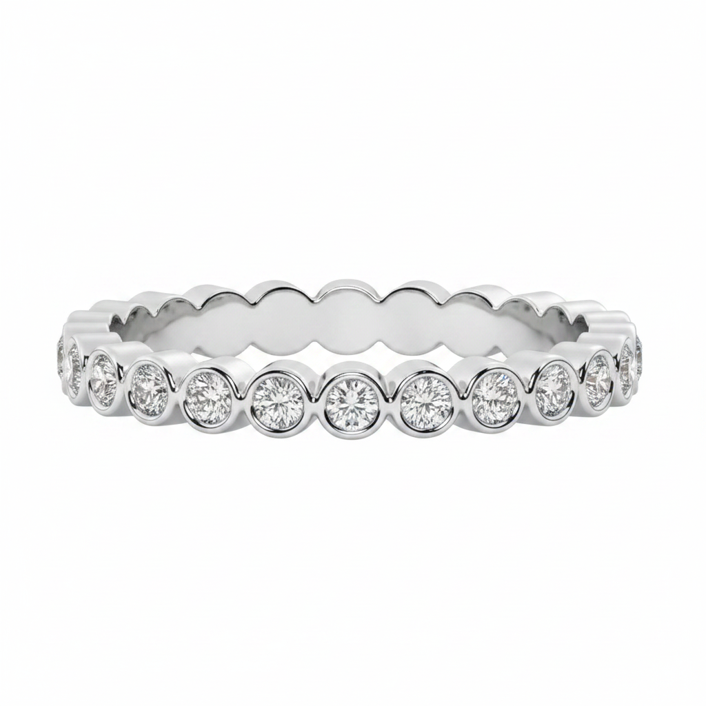 
                  
                    Made to Order | April First 14k Gold Bezel Eternity Ring
                  
                