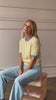 April First Berlin Guest in Residence Rib Ringer Tee Butter/Delft Blue