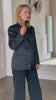 April First Berlin Ulla Johnson Soline Satin Blazer Noir