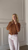 April First Berlin Guest in Residence Jane Checker Cardigan Burnt Sienna/Sprinkle