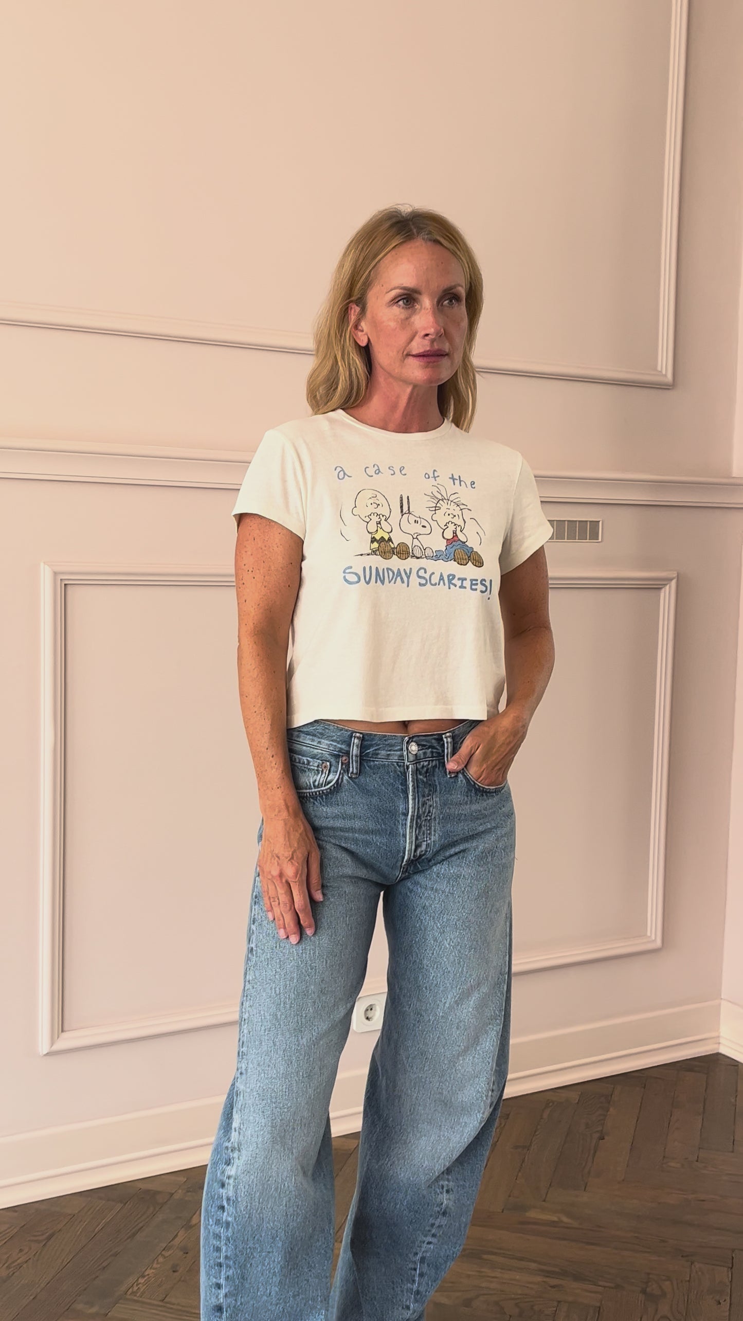 
                  
                    Load and play video in Gallery viewer, April First Berlin Re/Done 50s Boxy Tee Scaries
                  
                