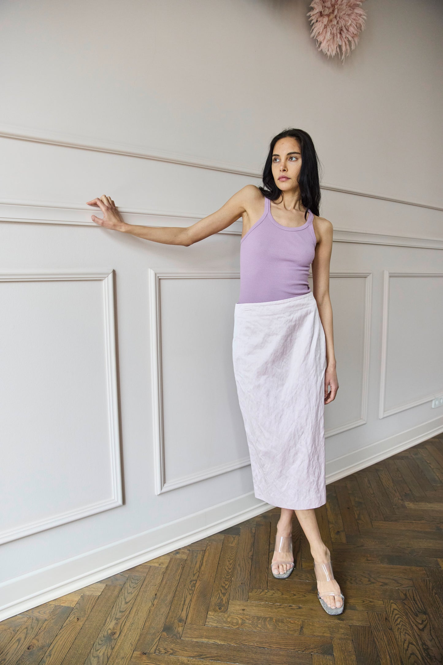 
                  
                    April First Berlin ReDone Ribbed Tank Top Lilac
                  
                